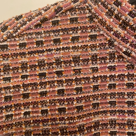 LOFT Large pink Tweed shell Top - Picture 3 of 5